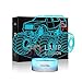 Bedtime 3D Night Lights per bambini Night Lamp Monster Trucks per ragazzi Poster Immagini 7 colori LED Desk Camera da letto Decorazione, Regali Cool Ideas Compleanno Natale (Monster Buggy)