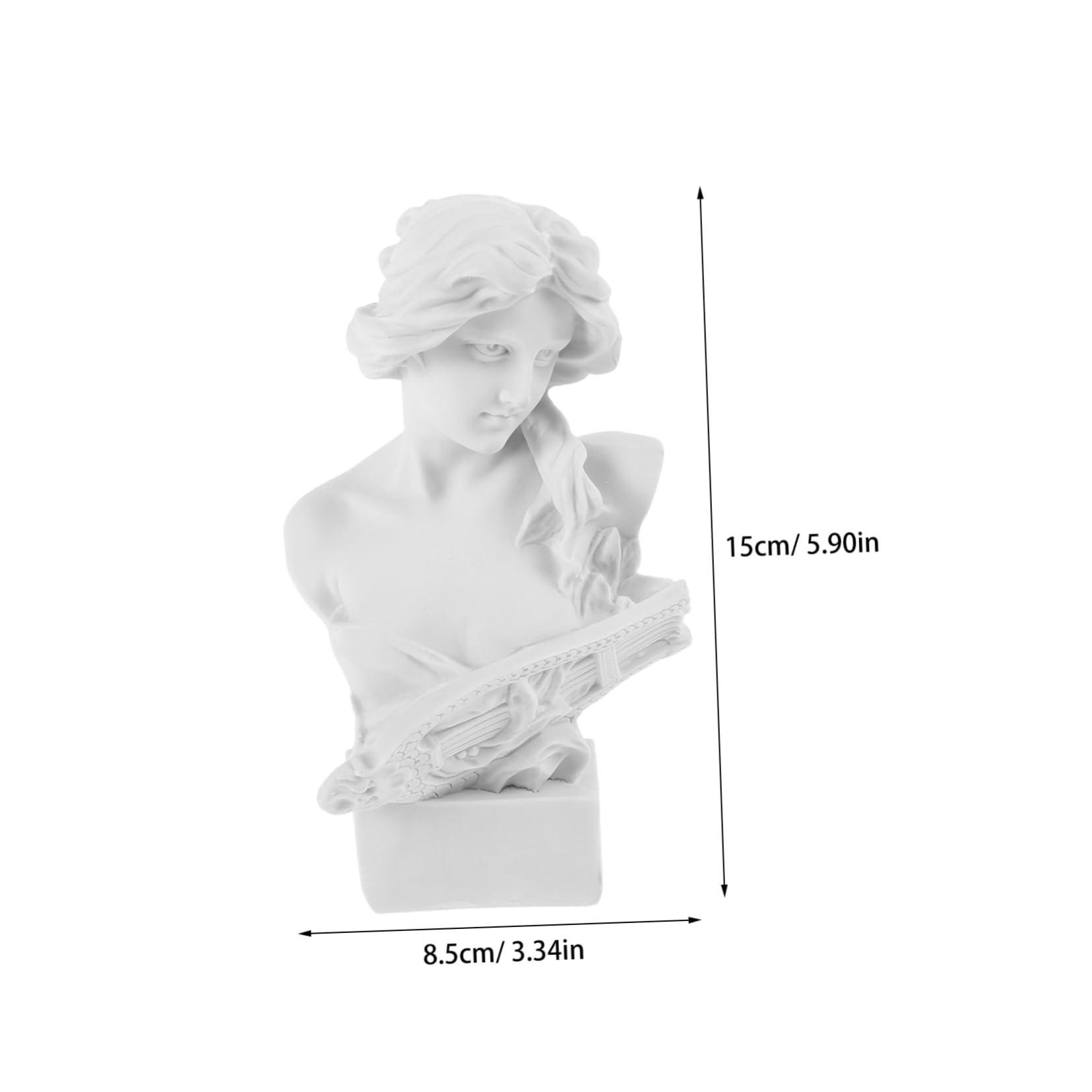 GRIRIW Artemis Statue Bust Sculpture Resin Roman Head Bust Home Decor Living Room Decoration