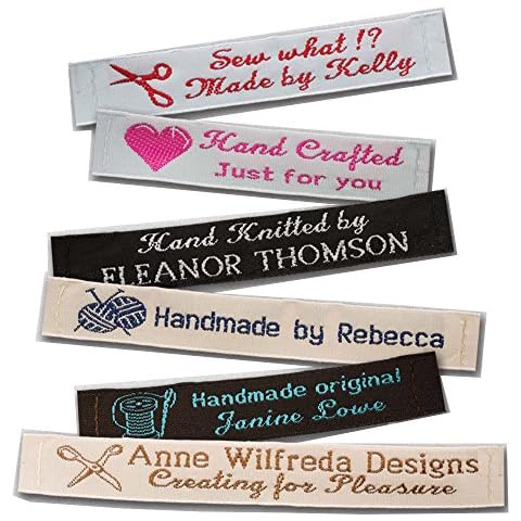 Classic Woven Sewing Labels for Sewing, Knitting, Crochet and Crafts - 12mm (36 Labels) Cover