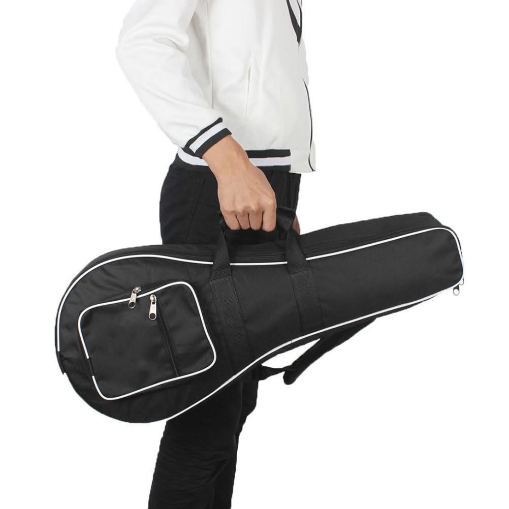 Supvox Mandolinentasche Gepolstert Mit Innentasche Aufbewahrungskoffer Für Mandoline Leichte Schwarze Stofftasche Mit Schloss Für Musiker