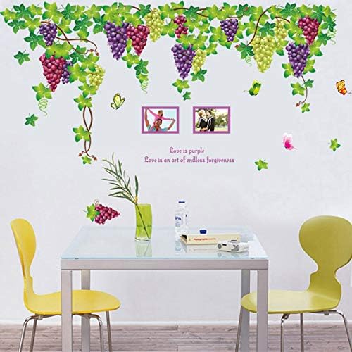 Purple Flower Grape Wall Decals Wall Stickers Peel and Stick Removable Wall Stickers for Kids Nursery Bedroom Living Room
