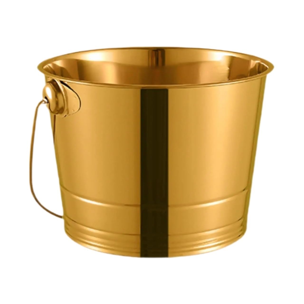 Portable Ice Bucket Heavy Duty Portable Handle Metal Ice Pail Snack Bucket For Bar Party For Home(2500ML)