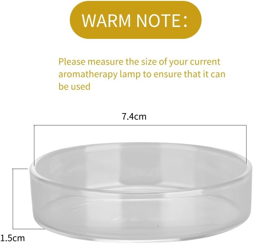 Yinhing Wax Warmer Replacement Dish,Wax Replacement Dish, Replacement Oil Warmer Dish, Warmer Tray, Tray, Round Glass Dish, Jewelry Dish Tray, Essential Oil Holder, Wax Warmer Bowl Plate