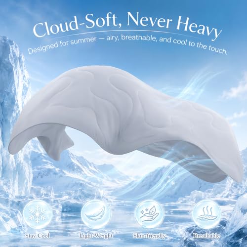 LULLUX Cooling Blanket for Hot Sleepers, Cooling Comforter Queen Size, Grey - image 3
