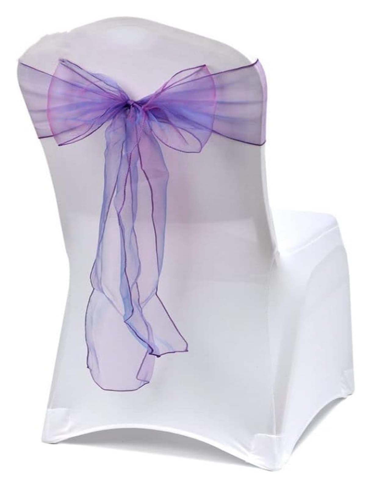 RZQVHBKXWGT chair sashes,25pcs 275cm Sheer Chair Sashes Band Ribbon Belt Bow Cover Wedding Party Birthday Banquet Ceremony Decoration,red (Color : Blu)(Purple Red)
