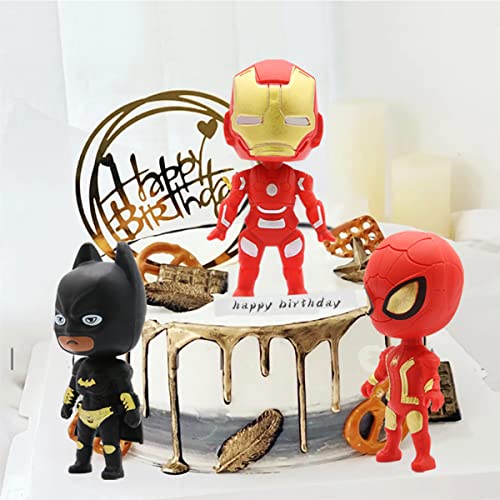 Conjunto de personagens de 6 peças, decoração de bolos desenhos animados, decoração de bolos, suprim