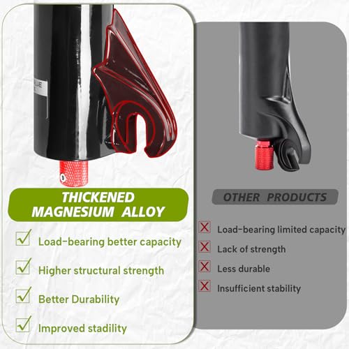 image for BUCKLOS 26/27.5/29 inch Travel 140mm MTB Air Suspension Fork, Rebound 