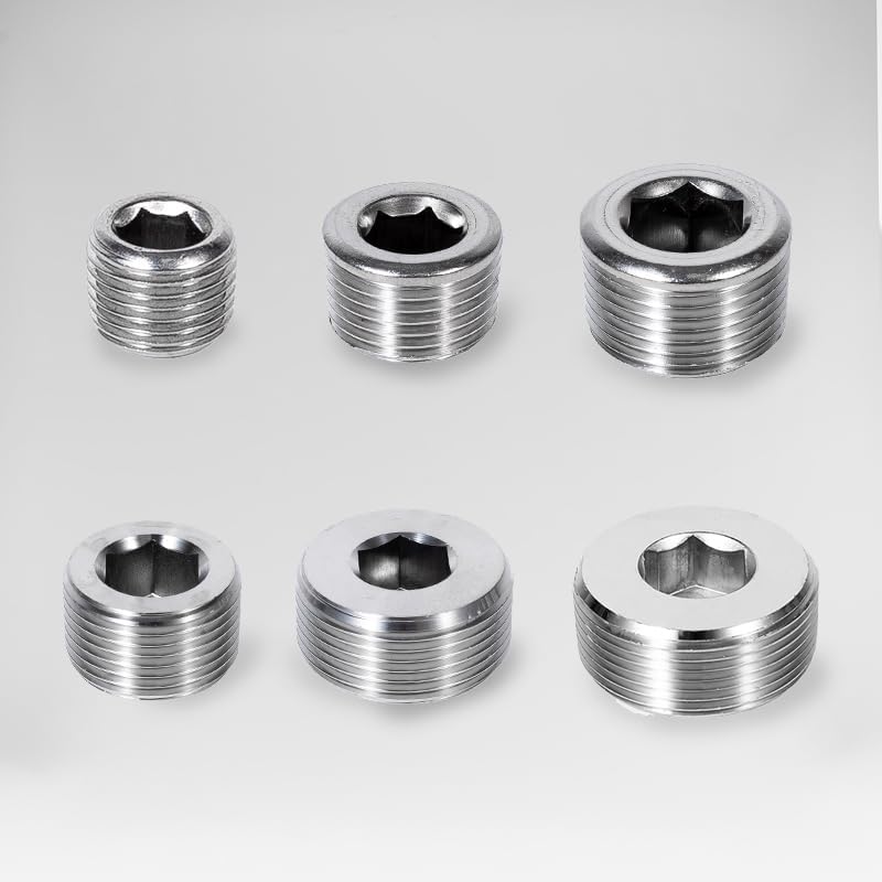 1個 304ステンレススチールパイプキャップヘキサゴンキャップ内部スレッドマルチサイド内部スレッドヘッド、内部歯シーリングカバーパイ