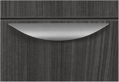 Miniatura 32 de Regency Legacy - Escritorio en L con pedestal individual con tres cajones, 66 pulgadas, gris ceniza Gris