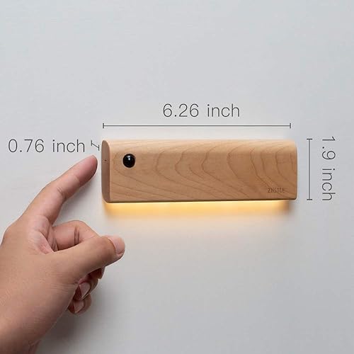 Miniatura 7 de ZIISTLE Luz nocturna con sensor de movimiento, funciona con pilas, luz nocturna LED activada por movimiento con cuidado ocular suave y