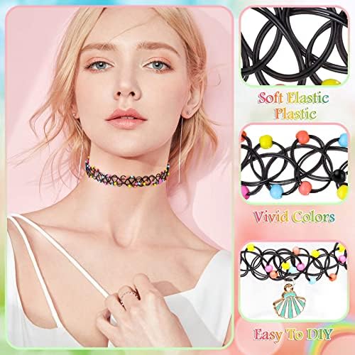 24 Stück Tattoo Halsketten Set - Stretch Spitzen Choker Für Mädchen Frauen
