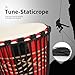 MUINS Djembe drum,8'' x 16'' African Hand Drum Carved Mahogany African Drums with Goatskin Drumhead for Kids and Adults Beginners (Red Dolphin, 8 Inch)