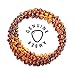 Genuine Baltic Amber Bracelet for Women - Made on Memory Wire - Handmade Natural Amber Beads Jewelry for Adult (Cognac)