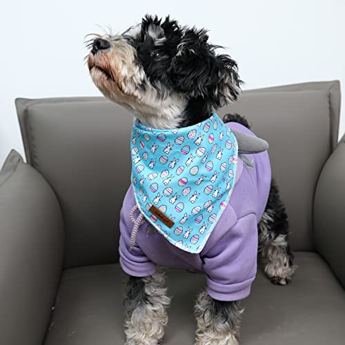 Babole Pet Easter Gift Dog Bandanas, 1Pc Rabbit Egg Washable Square Dog Scarfs For Small Medium Large Dogs Adjustable Dogs Bib Scarfs For Girl And Boy(L) #TOP2