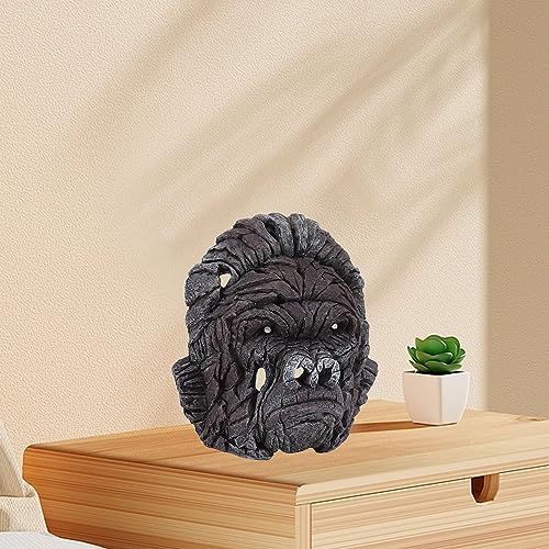 Decoración de sala de estar con escultura de cabeza de gorila artística 5