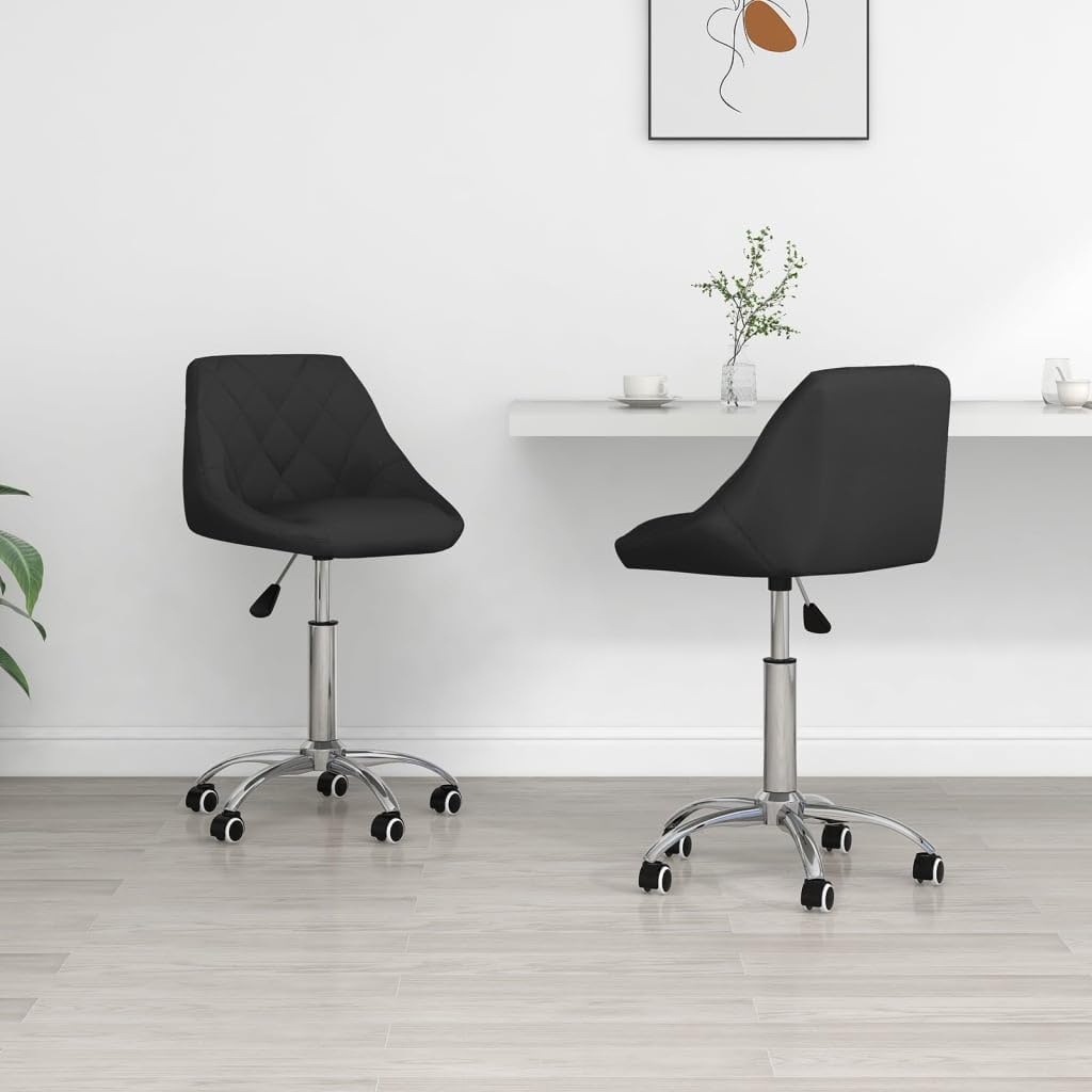 Chaises de salle à manger pivotantes en simili cuir pour nettoyer facilement après le repas