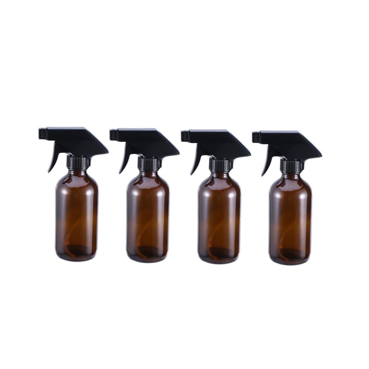 Braune Sprühflaschen aus Glas Nachfüllbar und Einfach zu Bedienen 4 Stück 250ml für Friseursalon und Flüssigkeitsabfüllung