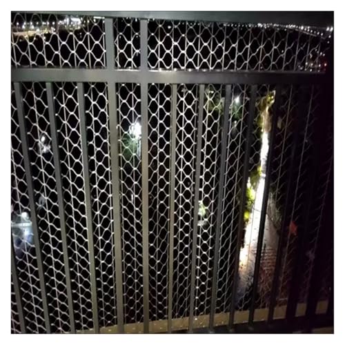 LINGDSWULING Malla Metálica Tejida Valla Jardín Malla Flexible Inoxidable Seguridad para Jaulas Zoológico Red Anticaída para Puente Balcón Resistente A Impactos(3.3x6.6ft(1x2m))