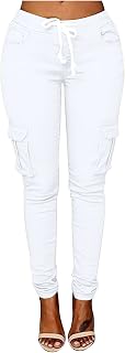 Women's Trousers High Waist Low Waist Strap Punk Trousers Stretch High Waisted Cotton Linen Pants Length Pull On Comfy Soft Lounge Trousers