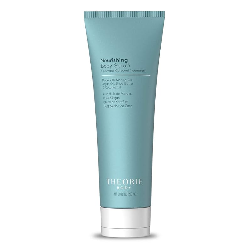 Theorie Esfoliante Corporal com Pedra-Pomes, Marula, Argan, Óleo de Coco, Manteiga de Karité e Vitamina E, Fragrância Amber Rose, 200 mL