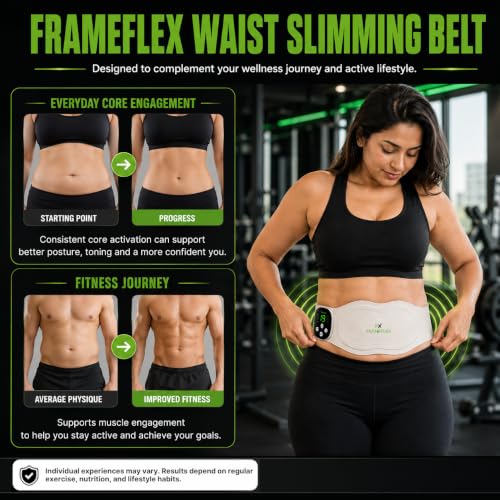 Image of EMS Muscle Stimulator Belt with Heat Therapy for Men & Women
