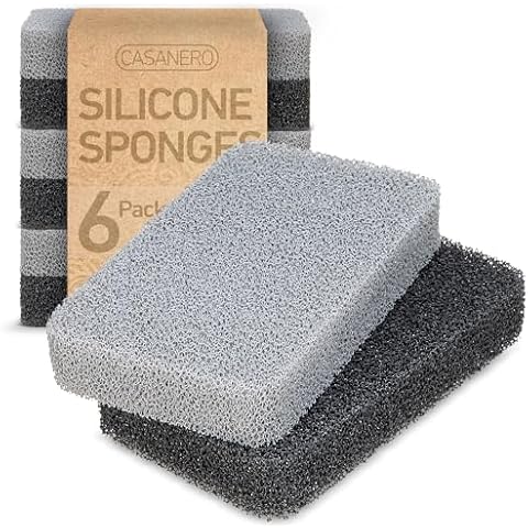 Casanero 6-Pack Silicone Scrubbing Sponges Cover