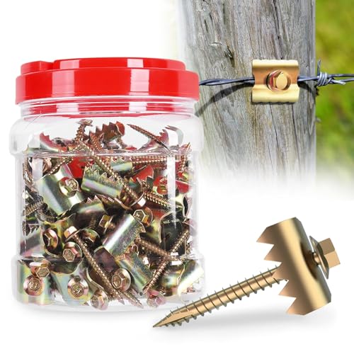 400 Pcs Fence Staples and Fasteners Kit for Wire Mesh