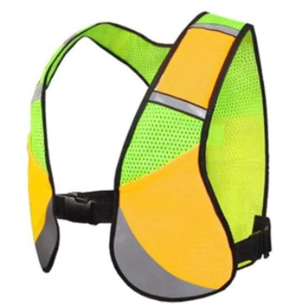 Chaleco reflectante de alta visibilidad Chaleco reflectante de seguridad ajustable para correr de noche, andar al aire libre, caminar, trotar, chaqueta reflectante de seguridad (talla única F)