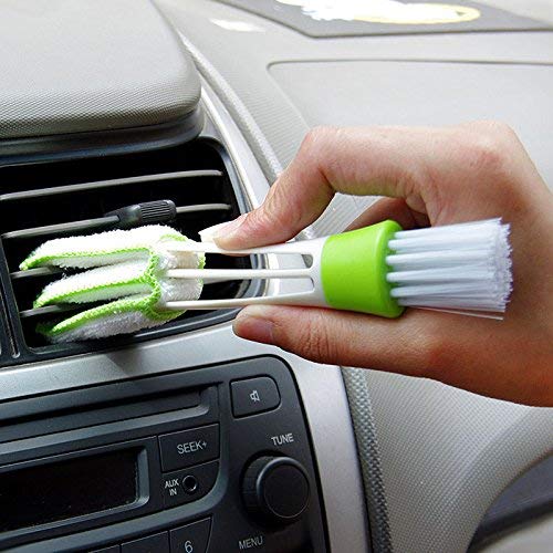 Fishyu Portable Double Face/Recto-Verso Voiture Ventilation D'Air Fente Nettoyant Pinceau Dépoussiérage Stores Clavier Brosse de Nettoyage
