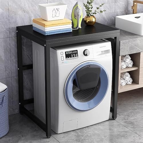 Étagère machine à laver réglable, support gain de place et meuble salle de bain