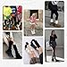 AQOKKA Leg Warmers for Women 80s 90s Winter Fashion Neon Ribbed Knitted Long Socks Y2k Girl Accessories for Yoga Sports Party