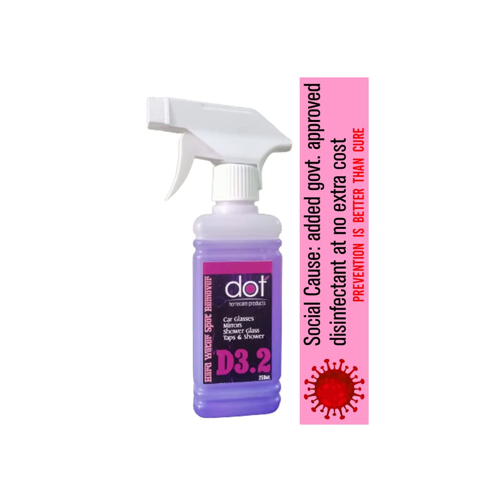 DOT Hard Water Spot Remover 250ml | Multipurpose cleaner | Car Glasses, Shower Glass Cubicle, Mirrors, Tap and Shower fittings (B0BZQ3C6BN) Amazon Price History, Amazon Price Tracker