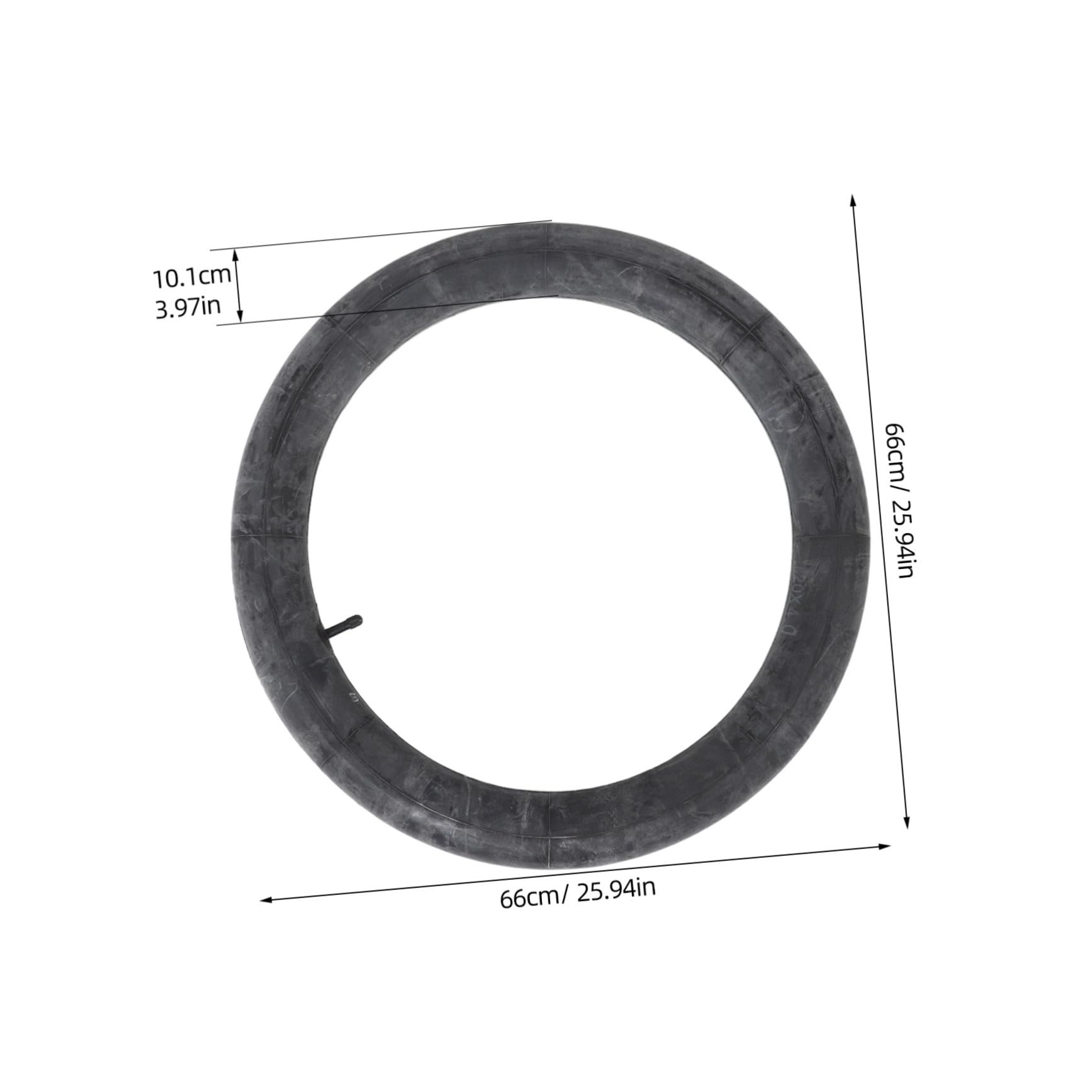 BESPORTBLE Chambre à Air pour Vélos 26x4.0, Lot de 2, Butyle Noir