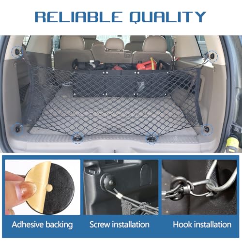 Wuyaoyao 4PCS Car Cargo Net Hooks, Sturdy Trunk Storage Net Hooks with Screws, Fastener Hardware Kit Replacement for Fixing Vehicle Cargo Nets, Car Accessories for Most Cars (Hook Accessories)
