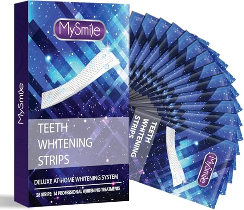 MySmile Tiras blanqueadoras de dientes, 28 Tiras blanqueadoras para dientes sensibles