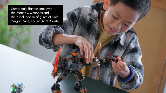 Amazon.com: LEGO NINJAGO Cole's Mission Mech & Dragon Zane