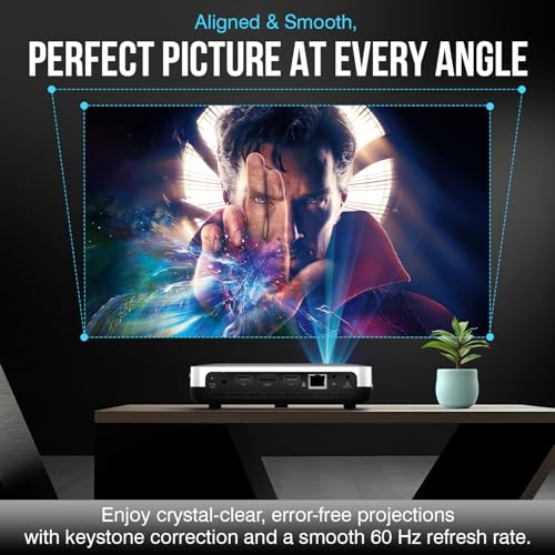 Image of 4K Resolution, 25000 Lumens, 3D 4K Smart Android Mini Projector with 350 Inch Projector (Boss S7)