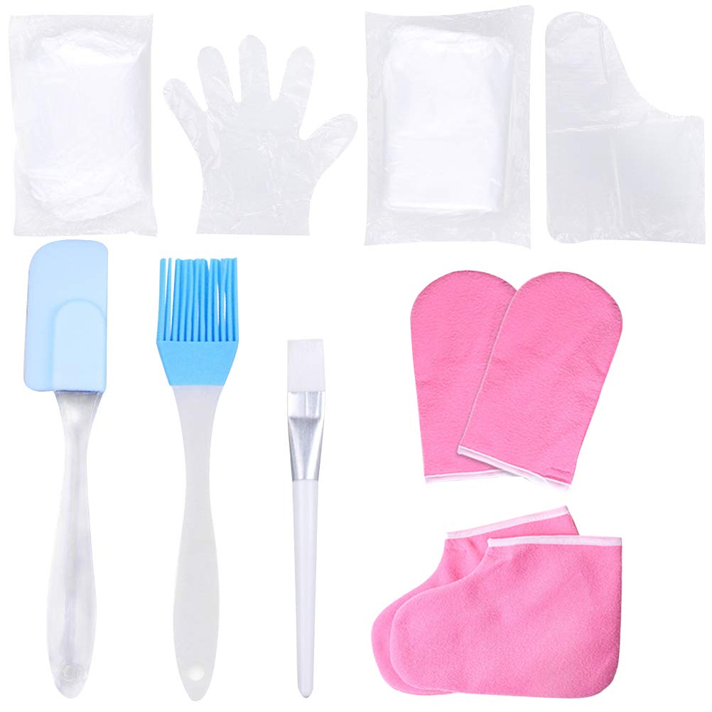 1 Set Hand and Foot Care Set Parrafin Wax for Hands Soothe Socks Paraffin Wax Foot Covers Paraffin Wax Mitts Spa Bath Mitt Frosted Heater Cotton Gloves (Foot Covers) Work Pink
