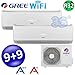 Produktbild DUO MULTI SPLIT R32 9000+9000 25+25 m² KLIMAANLAGE KLIMAGERÄT LOMO GREE Wi-Fi