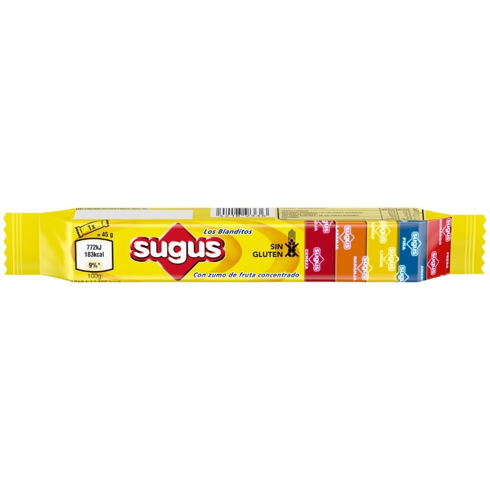 Sugus Caramelo Masticable a Base de Zumo de Frutas 18x45g