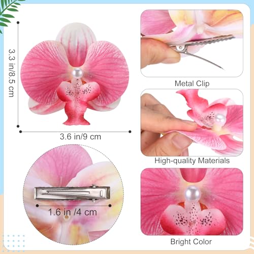 30 Piezas Pinzas de Pelo Florales Artificiales Suncalla miniatura 3