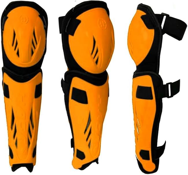 H-5.0 Shin Pad (DEK, Street and Ball Hockey) (Orange: Senior 14-16")