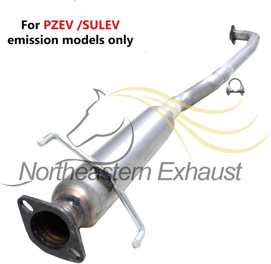Northeastern Exhaust | Stainless Steel Direct Fit Exhaust Resonator Pipe Compatible for Toyota Camry 2003-2006 2.4L | Free Gaskets and Clamp Included | Fit for PZEV Models Only