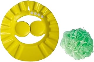 طقم للأطفال البيبي طاقية استحمام إسفنجية وإسفنجة من النايلون لافروتا متعدد الألوان