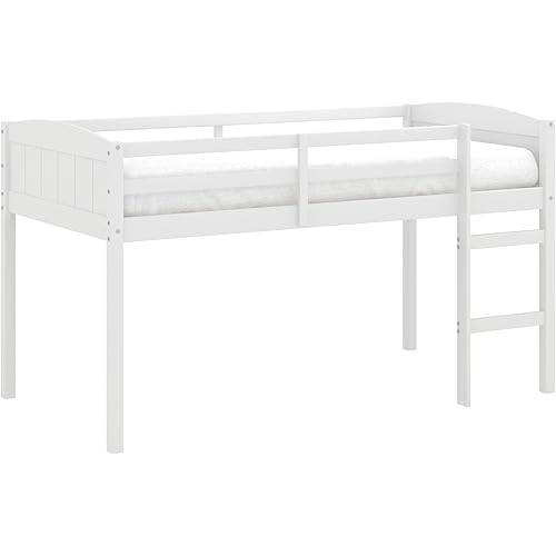 Hillsdale Alexis Twin Loft Bed with Ladder, White