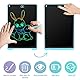 Coolzon LCD Schreibtafel, 12 Zoll Bunte Bildschirm Schreibtablett für Kinder Erwachsene, Löschbare LCD-Zeichenbrett Elektronische Schreibtafel Tragbar LCD Drawing Writing Tablet, Hellblau