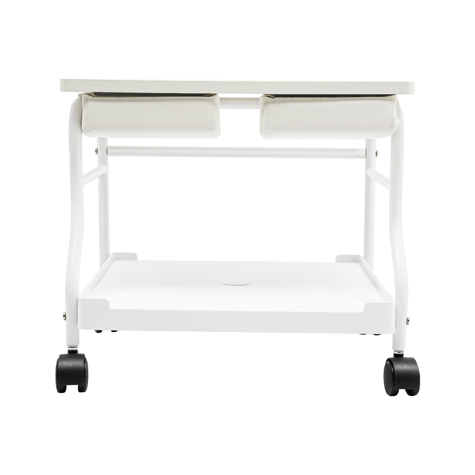 Pediluvio Spa Trolley Portátil para Uñas y Pedicura Carrito Masaje Mesa Salón Blanco