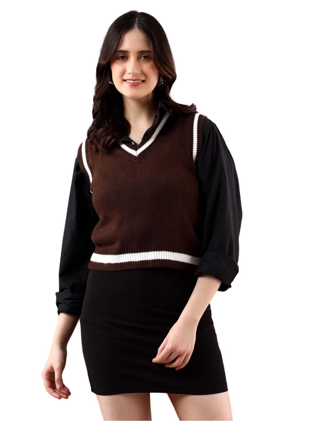 Women's Trendy Sleeveless Sweater Vests – Perfect for Layering and Smart-Casual Outfits