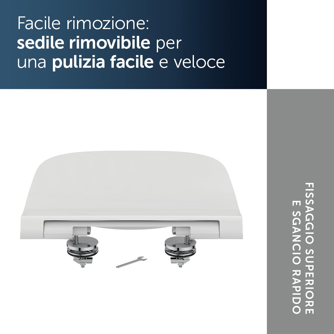 Ideal Standard i.life S sedile per WC avvolgente, angolare – Bianco (Alpin)