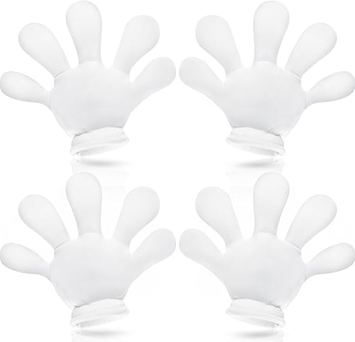 Miniatura 1 de Geyoga 2 pares de guantes grandes de disfraz de manos de dibujos animados, guantes de Halloween para fiesta de Halloween, cumpleaños, juegos de rol